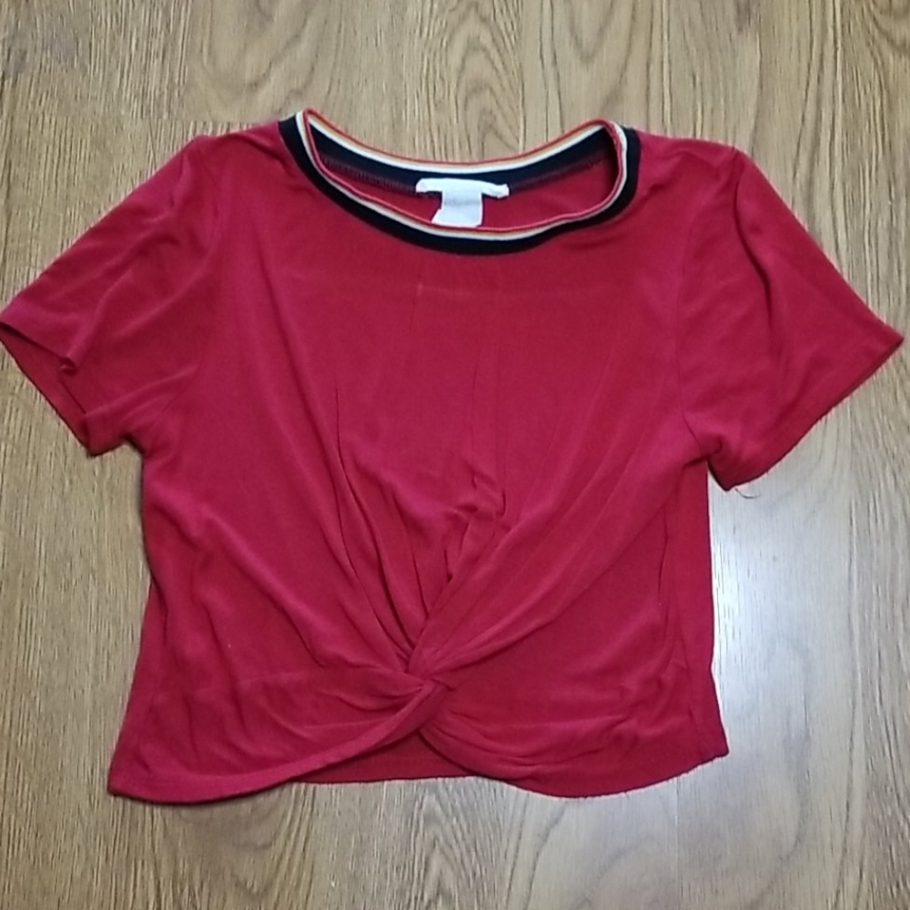 Red knot crop top